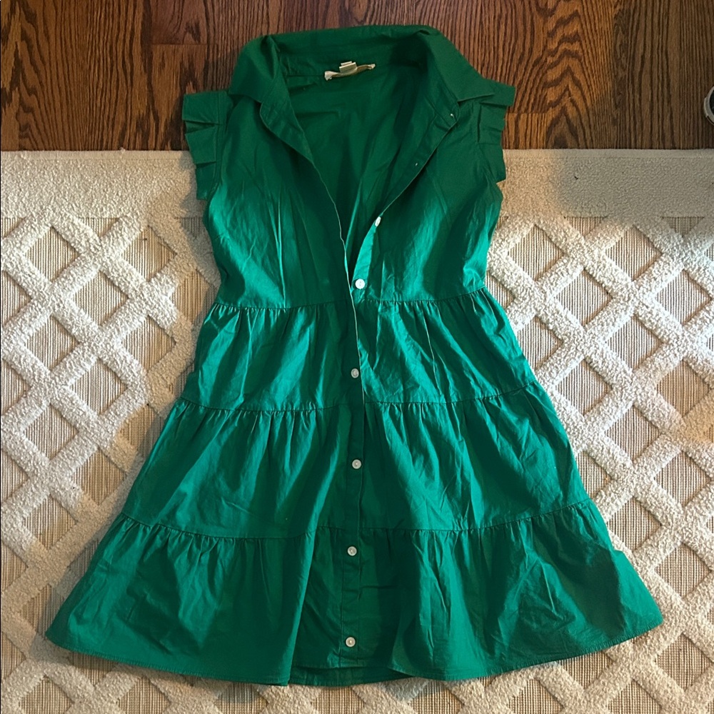 Green Ruffled women’s dress